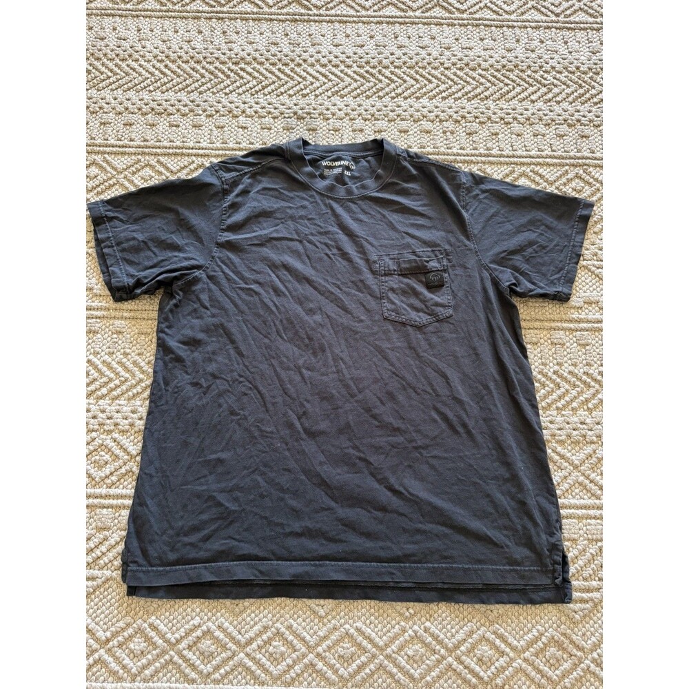 Wolverine Men Black Short Sleeve Tee Apparel XXL Workwear Pocket